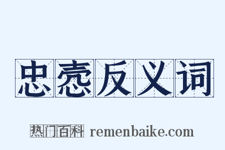 忠悫反义词是什么意思的图片